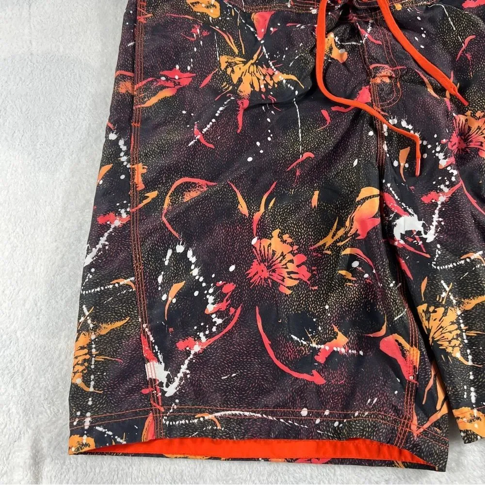 Mens Speedo Orange Water Shorts Swim Trunks 0599